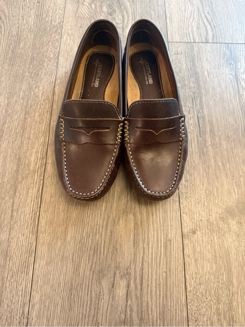 Eastland Brown Leather Women's Penny Loafers